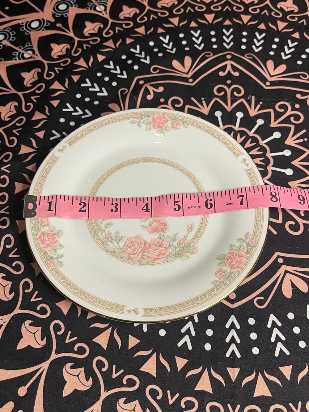 Vintage Porcelain Crown Ming "Christina" Fine China Dinner Plate and Salad Plate - Picture 6 of 7